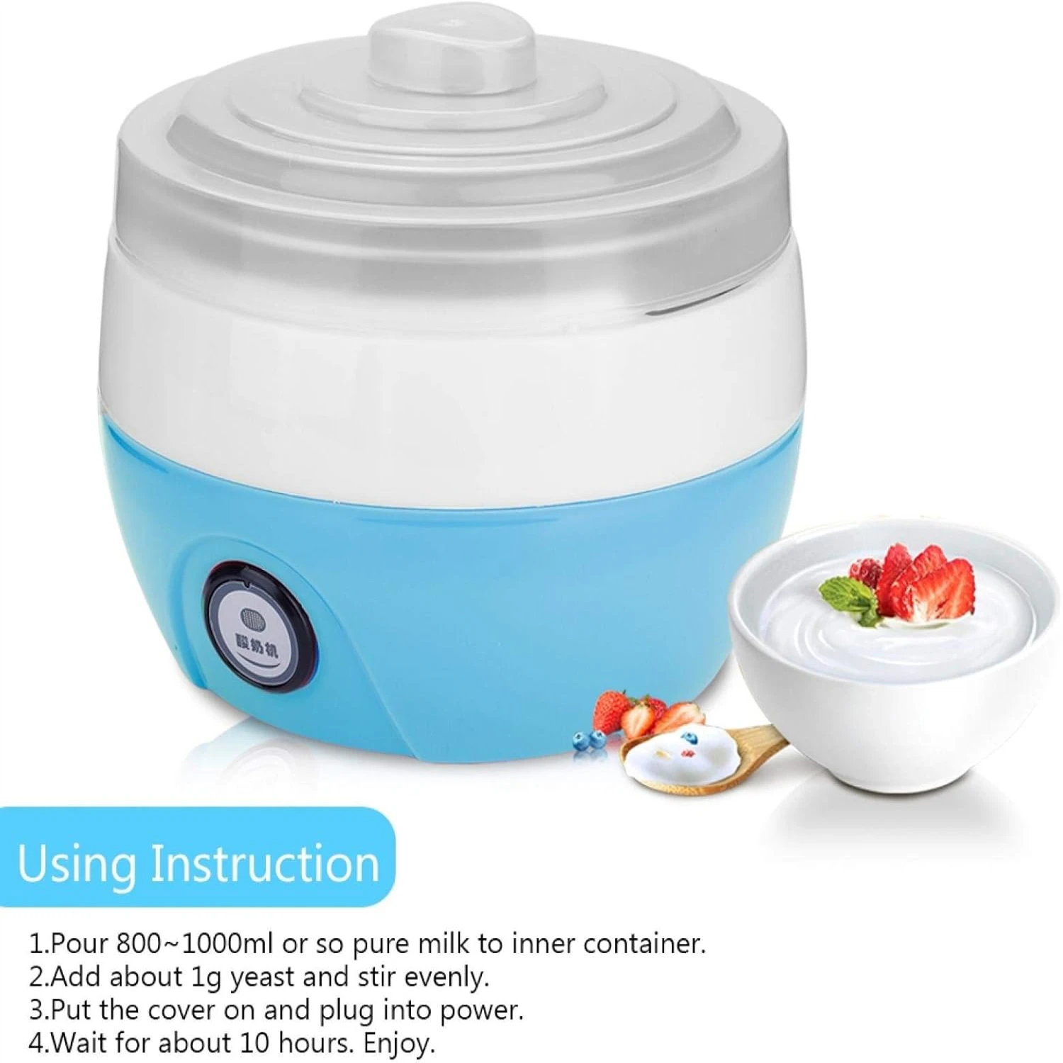 Ice Cream Maker  1L Automatic Yogurt Machine,