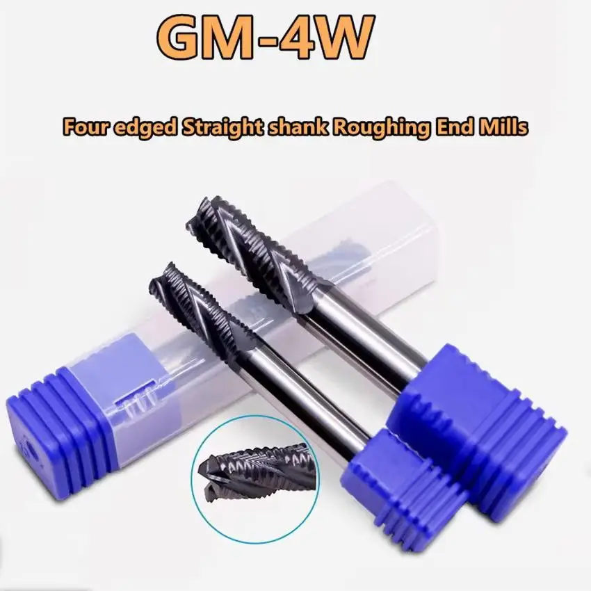 ZCC.CT GM-4W-D10.0/GM-4W-D11.0/GM-4W-D12.0/GM-4W-D16.0/GM-4W-D20.0 GM-4W Four edged Straight shank Roughing End Mills 1pcs/box