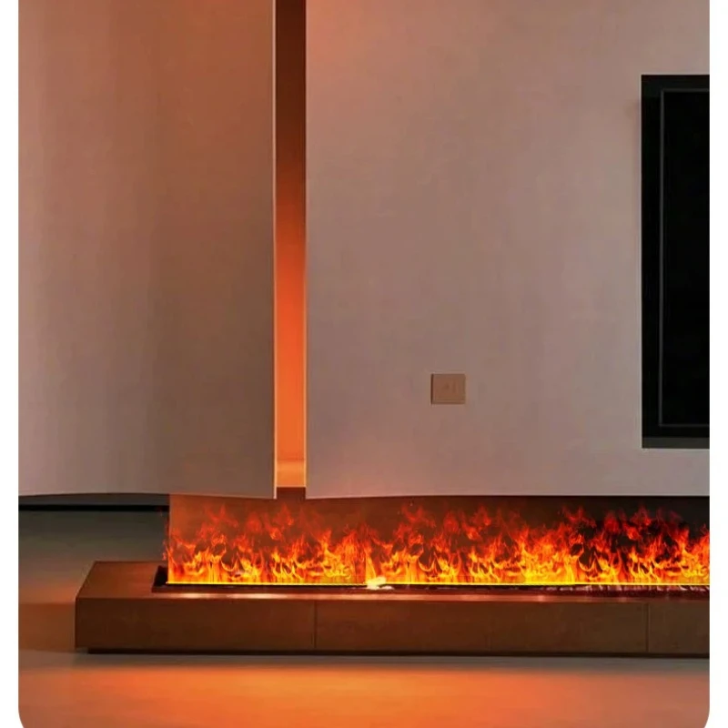 Household atomizing fireplace, embedded electronic fireplace, simulated flame TV decorative cabinet