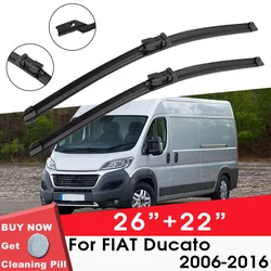 Car Wiper Blade Front Window Windshield Rubber Silicon Gel Refill Wipers For Fiat Ducato 2006-2016 26