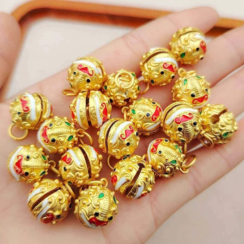 Enamel DIY, Gold-Swallowing Beast, Lion Bell, Pendant Accessories, Jewelry Materials