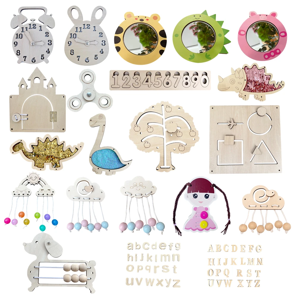 Montessori BUSYBOARD DIY Zubehör Frühen Bildung Spielzeug Busyboard Passenden Bord Handgemachte Pädagogisches Kindergarten Baby Spielzeug