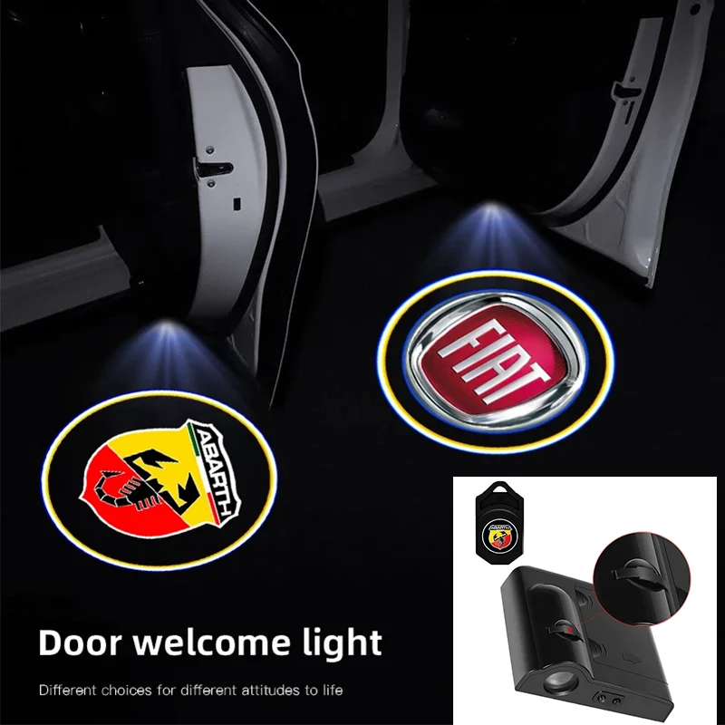 LED car door greeting light - automotive accessory entrance greeting light for abarth 695 595 500 competizione 124 Spider PUNTO