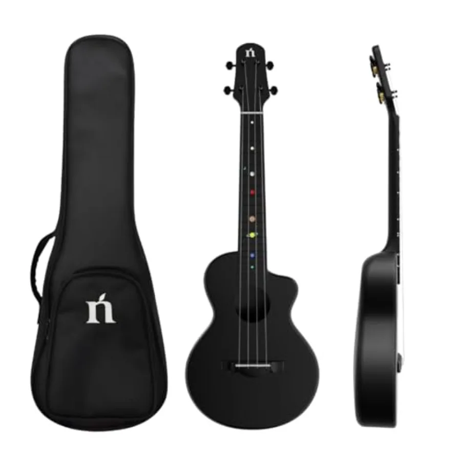 

Укулеле Asteroid Carbon Fiber 23 дюйма, дорожное укулеле, цельнолитое из углеродного композитного материала, легкое и портативное.