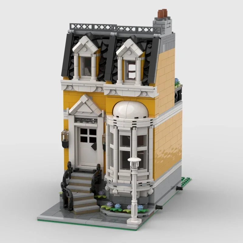 Moc Building Blocks Modular Street View Town House Technical Bricks DIY Assembly Construction Toys For Childr Holiday Gifts