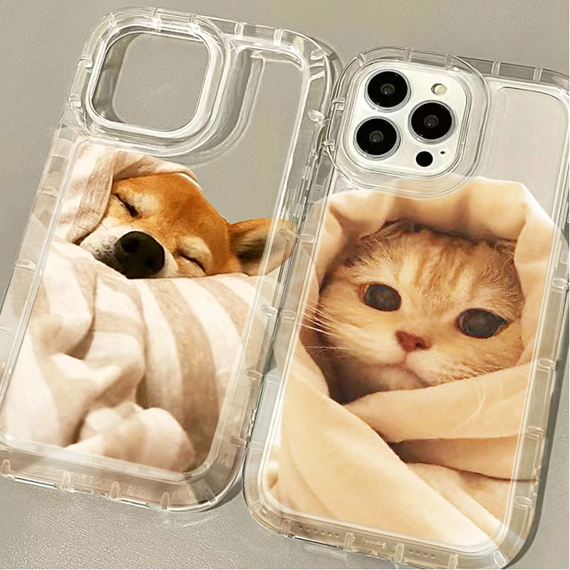 Cute Funny Cat Dog Soft Case for Samsung Galaxy A15 A55 A05 A05S A14 A24 A13 A23 A73 A12 A22 A32 A52 A52S A72 A31 A51 A71 Cover