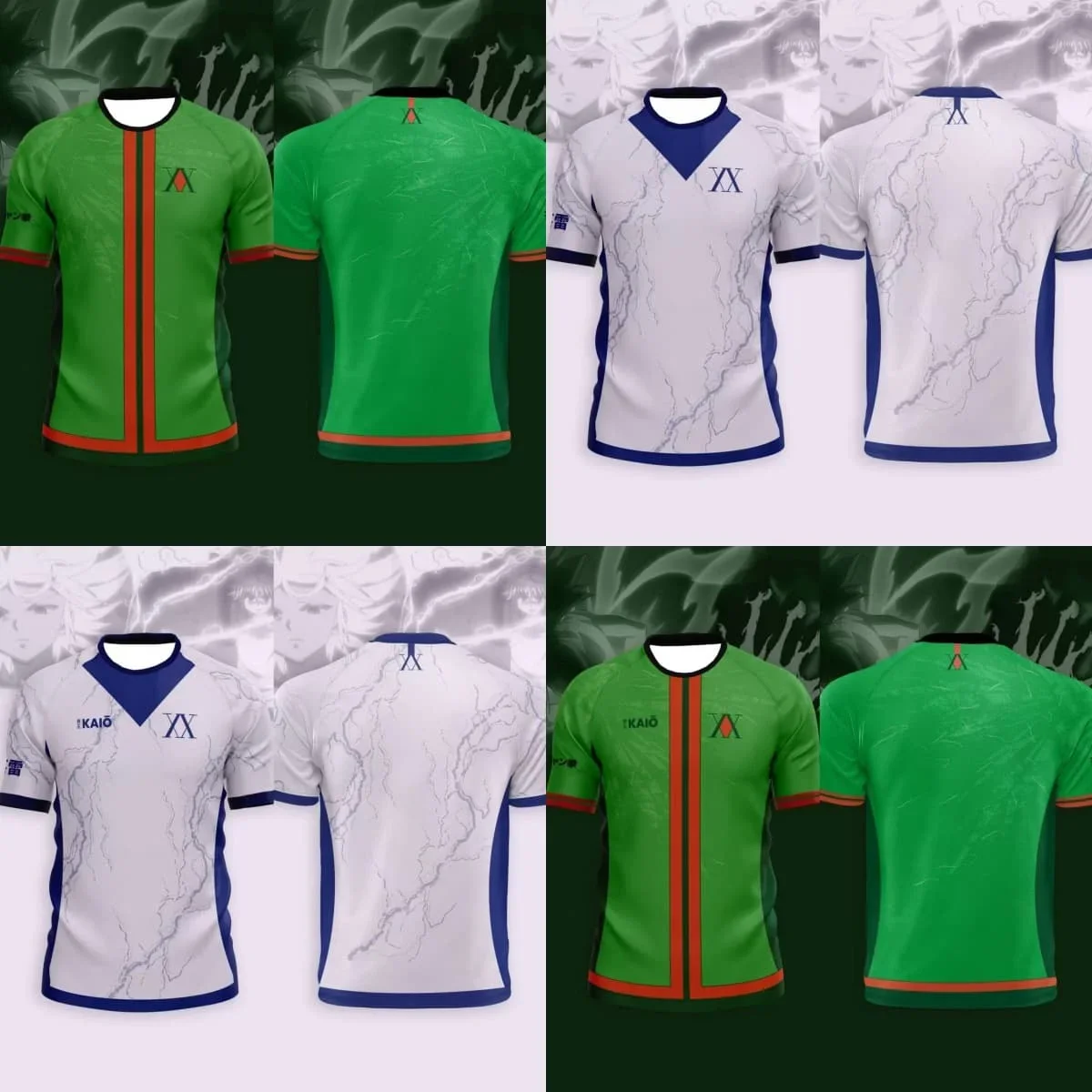 

Men's T-shirt Japanese Anime T-shirt Hunter X Hunter Short-sleeved Summer Comfortable Sports Children's T-shirt Football Jersey