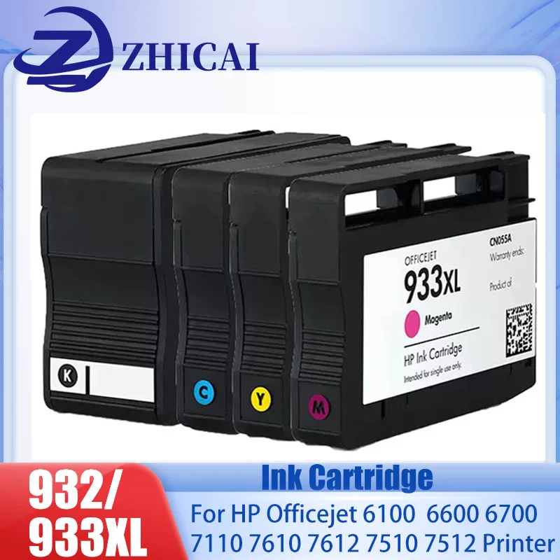 

Для 932 932XL 933XL HP932, чернильный картридж для принтера HP Officejet 6100 6600 6700 7110 7510 7512 7610 7612