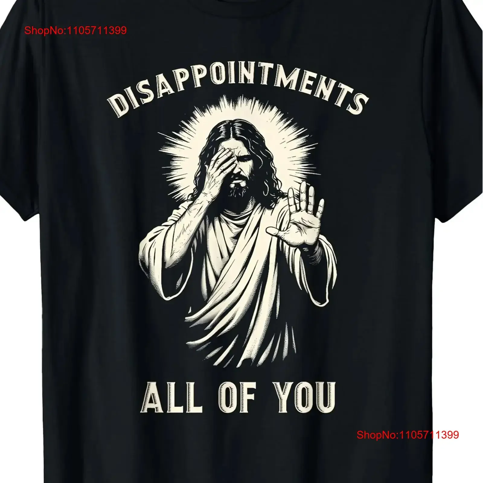 T-shirt chrétien drôle et sarcastique pour hommes, avec verset biblique « Disappointments All of You », manches longues ou courtes, motif graphique vintage délavé