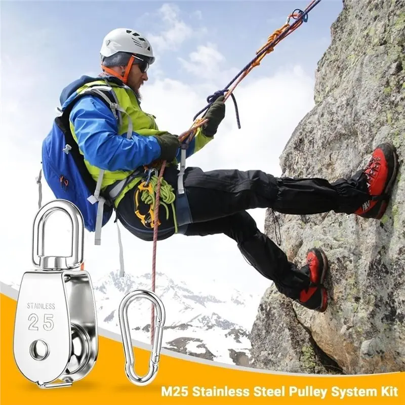 A50U M25 Stainless Steel Pulley System Kit, Clothesline