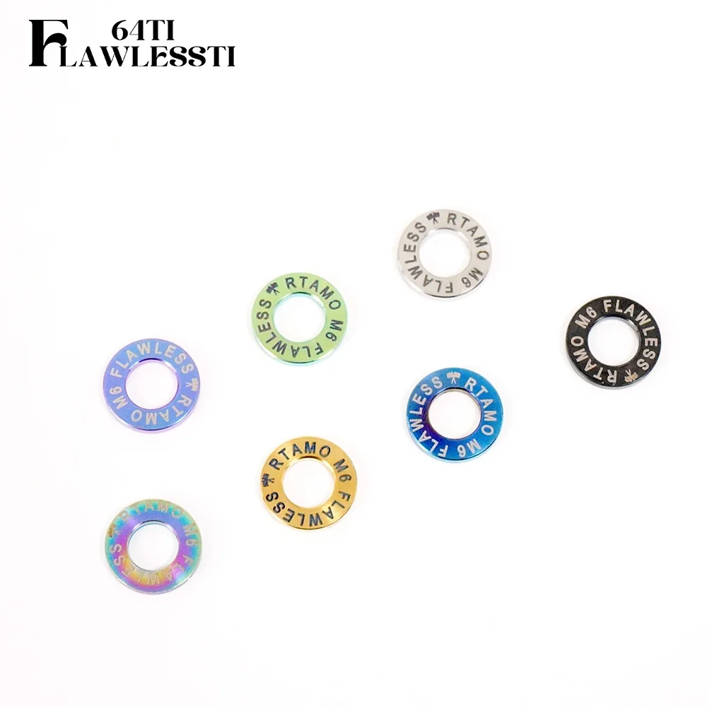 FLAWLESSTI M6 M8 M10 Gr5 Titanium Flat Washer For Yamaha Xmax 300 Wave 125i Honda Forza 350 Vespa Sprint 150