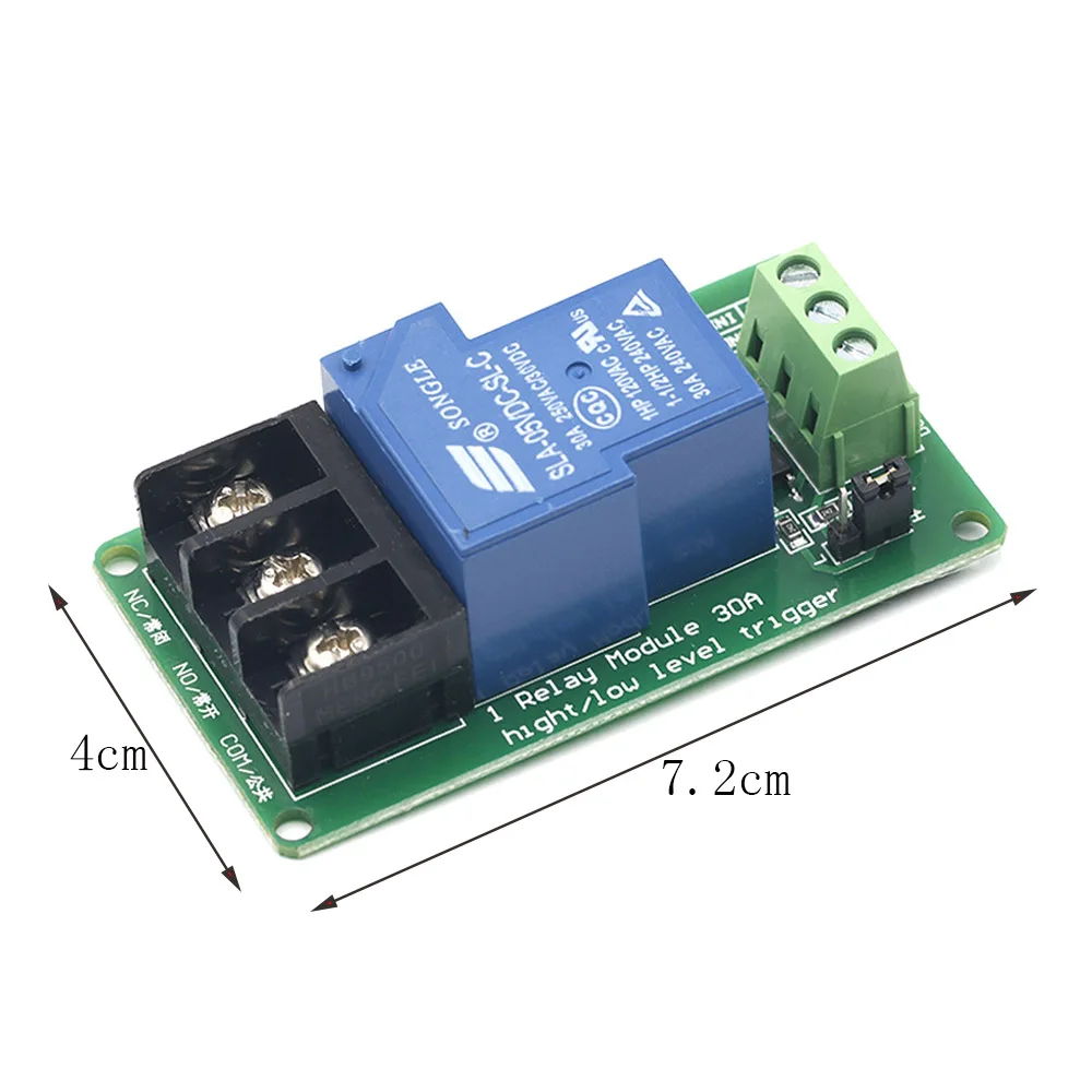 

5V 12V 24V 1 Channel 30A With Optocoupler Isolation Supports High and Low Level Trigger Switch Relay Module 5mA Static Current