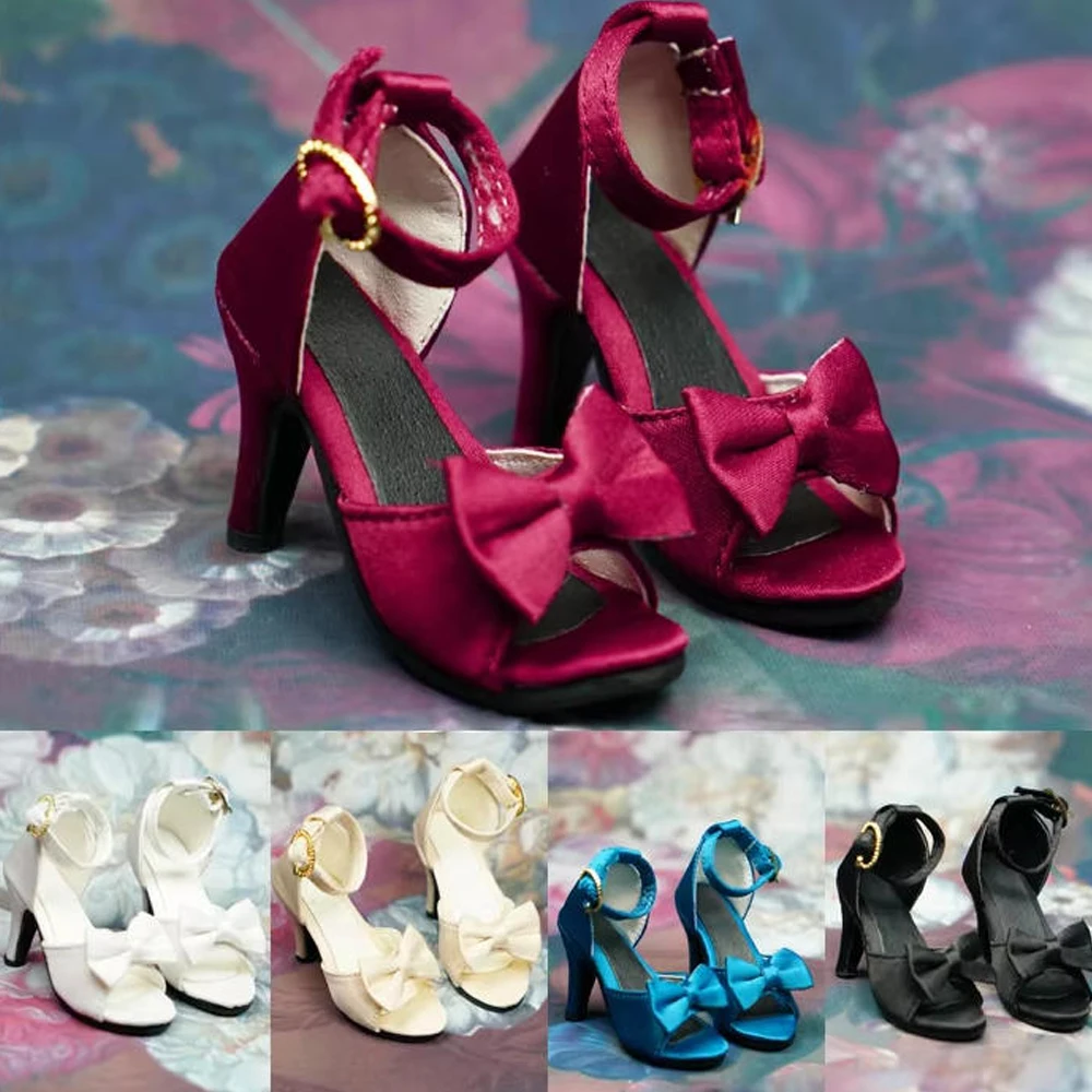 

D01-P614 children handmade toy 1/3 uncle Doll clothes BJD/SD doll props Accessories Sexy elegant bow high heels 1pair