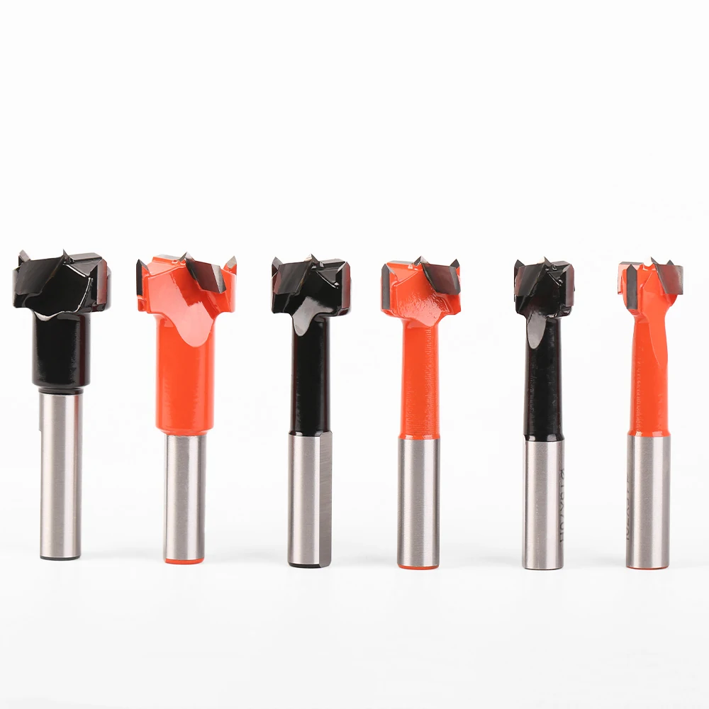 10mm Shank Diameter Woodworking Machine Row Drill Forward Turn Reverse Alloy Woodworking Bit Openers 3-in-1 Hinge Tungsten Steel