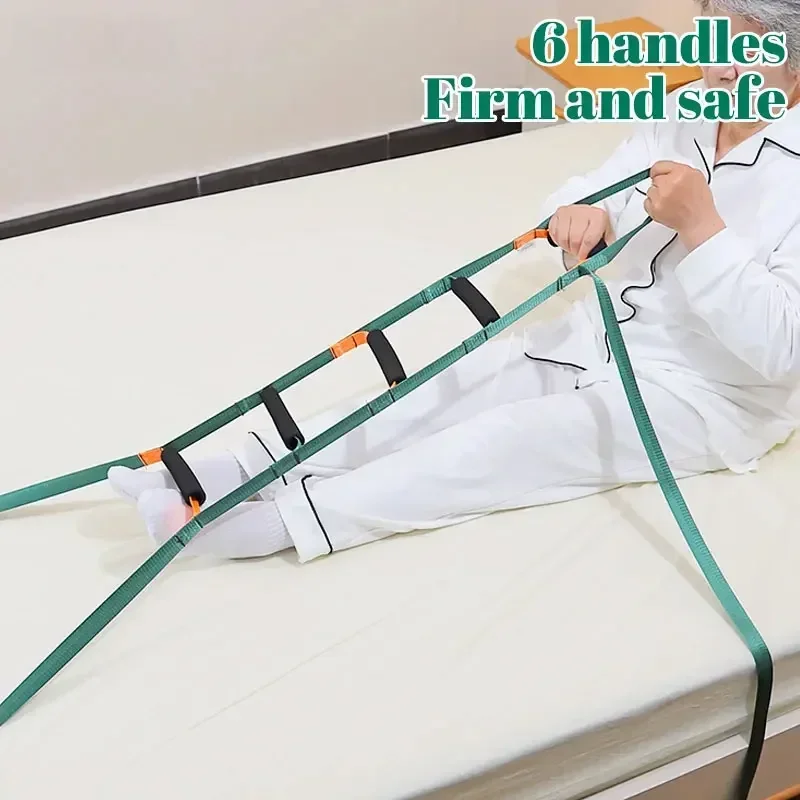 Bed Ladder Assist Pull Up, Sit Up Hoist for Elderly, Senior, Injury Recovery Patient, Pregnant, Handicap Padded Hand Grip