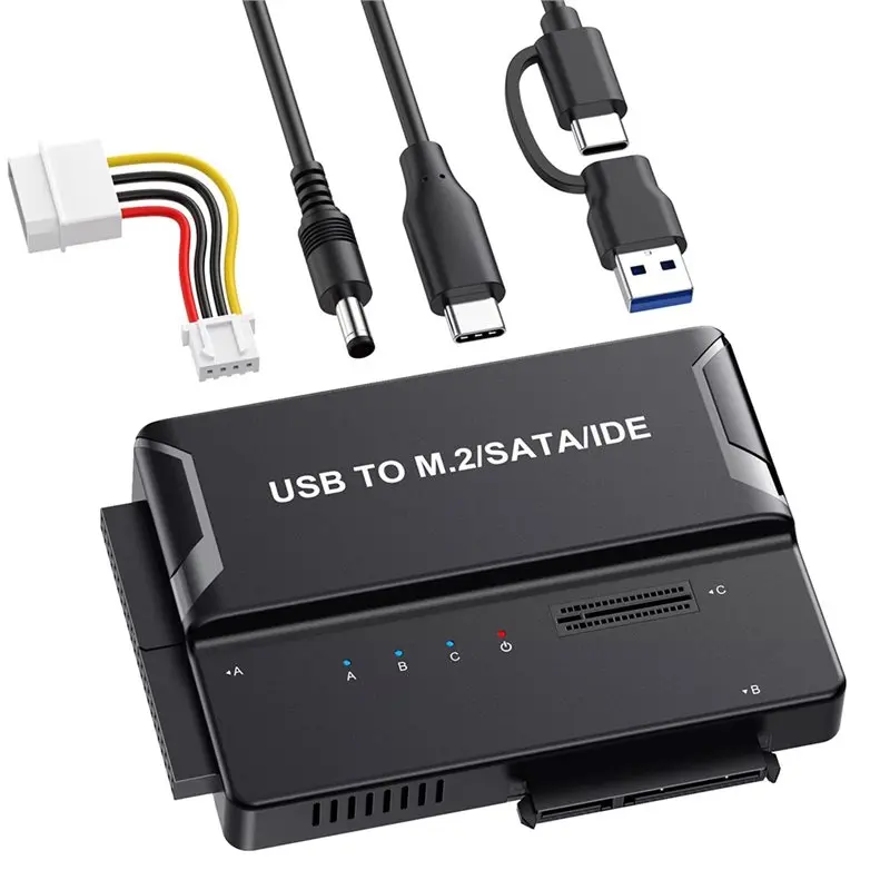 A13E-IDE Hard Disk Adapter M.2 NVME Hard Disk Adapter 2.5/3.5 Inch HDD SSD Optical Drive Data Transfer For Laptop EU-PLUG