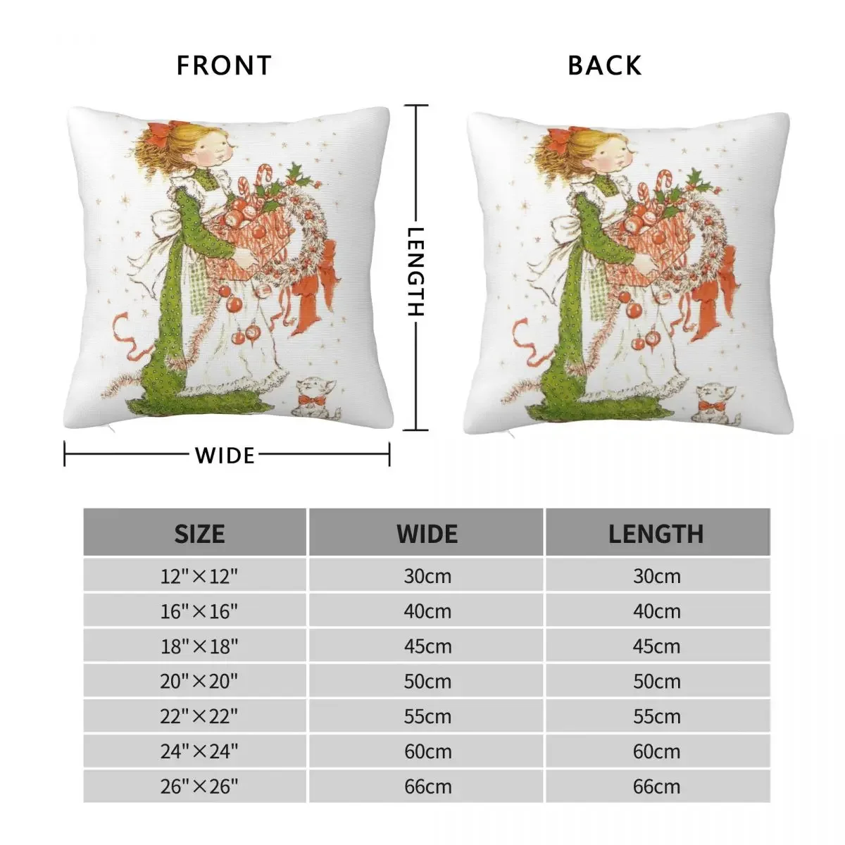 Sarah Kay Swing Girl Square Pillowcase Pillow Cover Polyester Cushion Zip Decorative Comfort Throw Pillow for Home Living Room