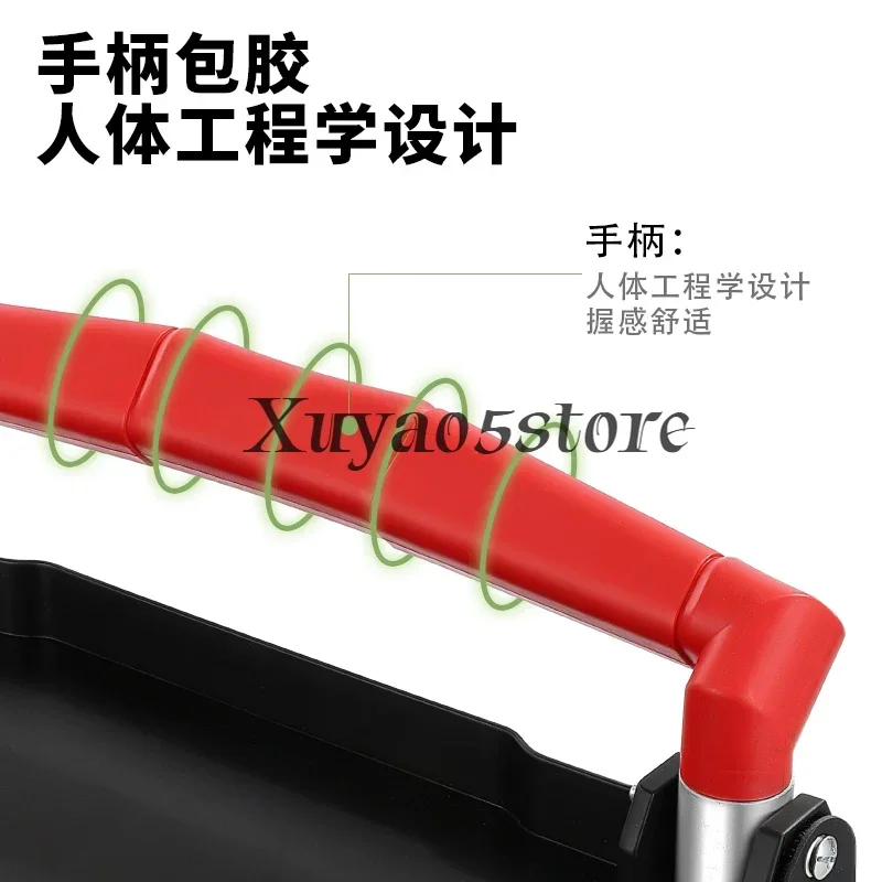 Foldable Tool Trolley Caster Wheels Three-Tier Tool Trolley