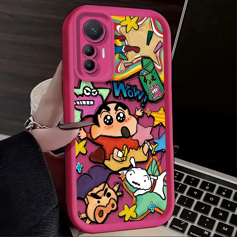 Cute C-Crayon S-ShinChan Case For Xiaomi Poco X6 X7 F5 F6 X5 X3 NFC F3 M6 Pro 4G Mi 13 12 11 Lite 5G 14 13T 12T 11T 14T Pro Etui view 3