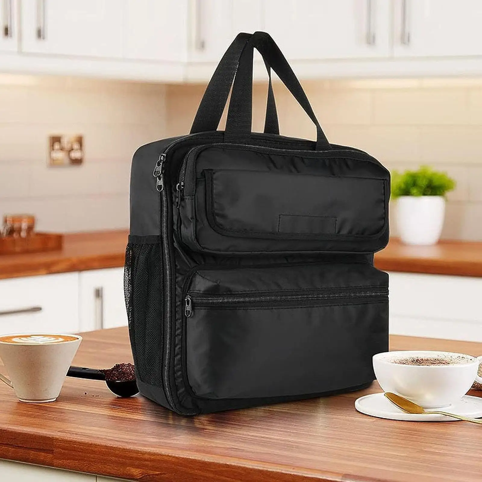 

Coffee Maker Travel Case Portable Carrying Organizer Bag with Flexible Compartments for Capsule Coffee Maker Accessories