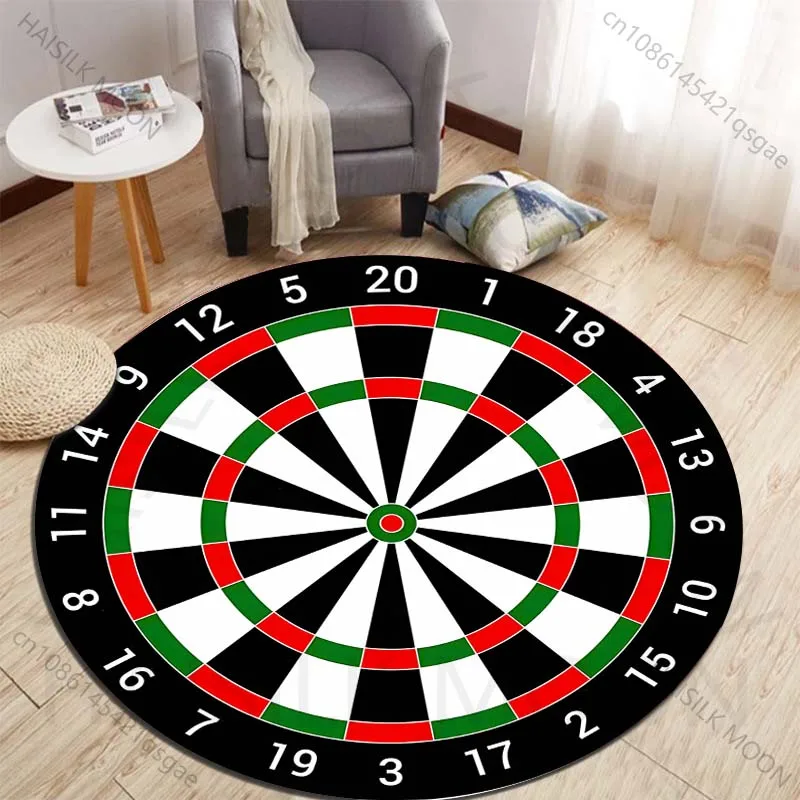 Classic dartboard design Printed round carpet living room sofa table carpet large pet mat soft round carpet home decoration