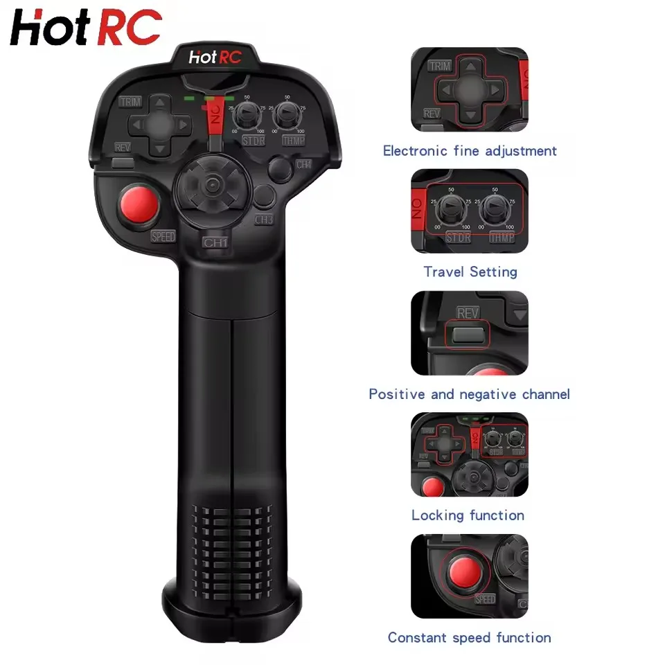 Hotrc DS-04A CT-06A DS-600 วิทยุระบบควบคุม rc เครื่องส่งสัญญาณและตัวรับสัญญาณสําหรับรถเรือหุ่นยนต์เครื่องบินของเล่นอุปกรณ์เสริม RC