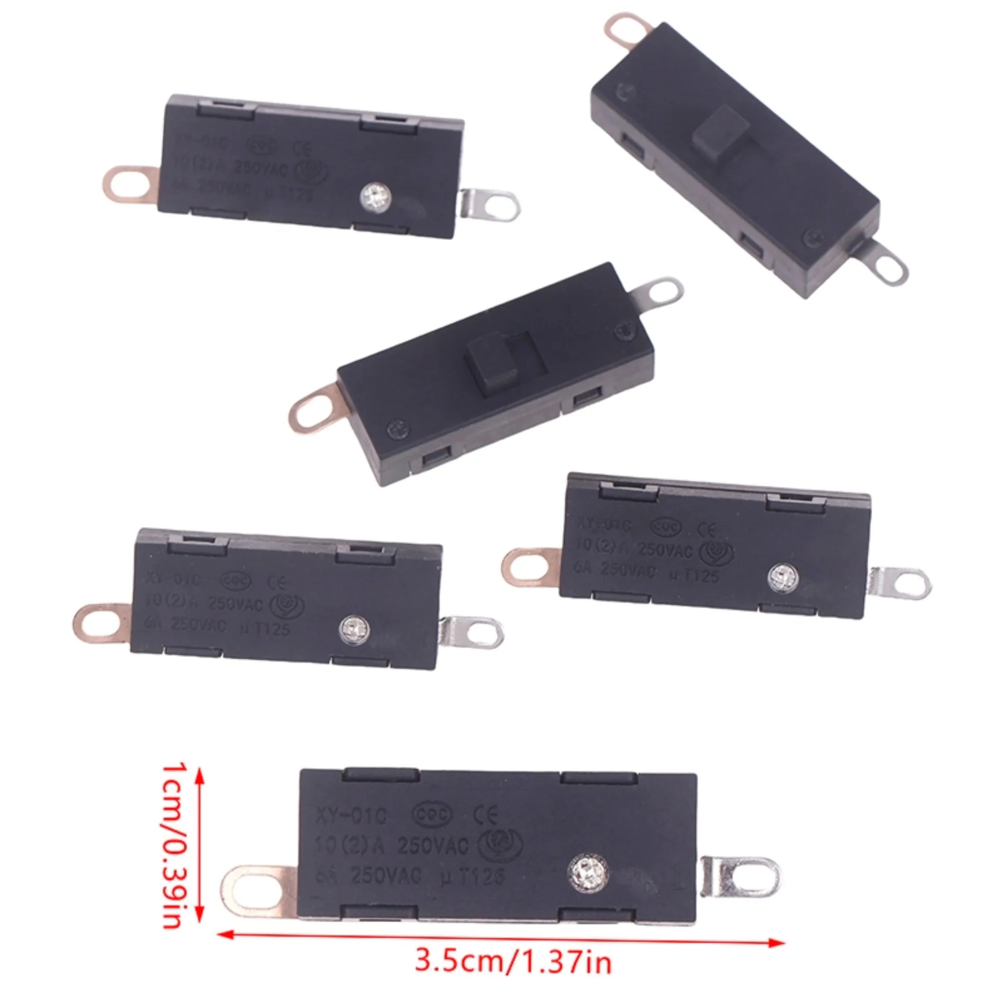 5Pcs 3.5*1cm Motor Switch 2 Pin 2 Speed Electric Hair Dryer Power Switch 15A High Current Accessories XN-14BX 15A250V