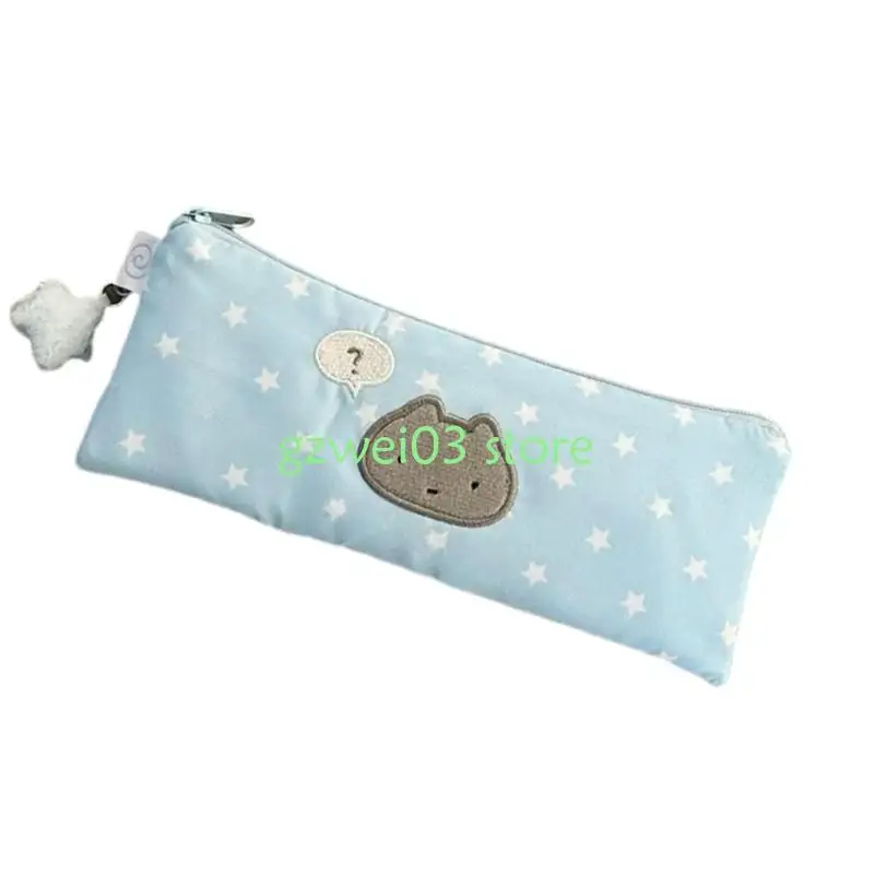 Y8ac Star Pattern Pencil Case Case Double Layered Pen Macous 2 Copartment Cencil Sagn