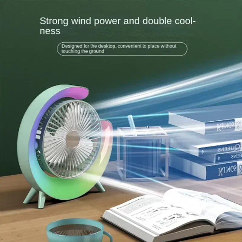 

Colorful marquee rechargeable fan for home/dormitory USB small fan