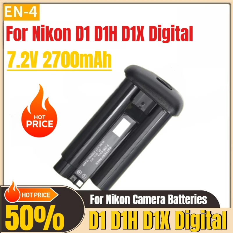 EN-4 EN 4 Batterie per fotocamera EN4 7,2 V 2700 mAh per Nikon D1 D1H D1X Digital