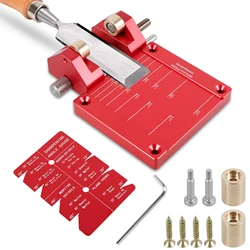 Honing Guide Tool Aluminum Alloy Chisel Sharpening Jig Adjustable Sharpener Bracket Angle Fixture Wood Chisel Sharpening Holder