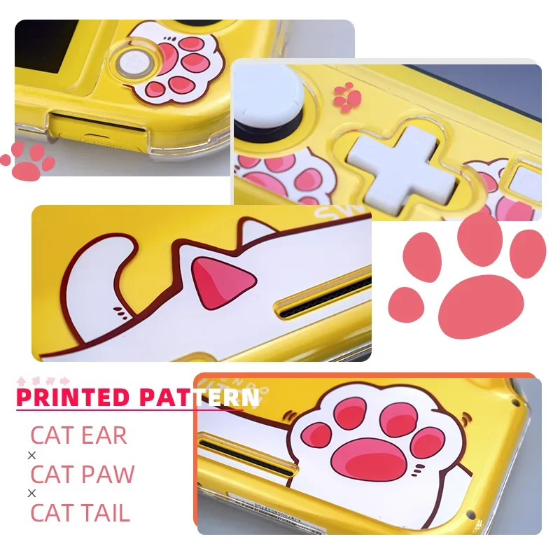 DATA FOG Custodia protettiva rigida trasparente per Switch Lite Design Animal Crossing Kawaii Cute Cover Shell Accessori per console di gioco