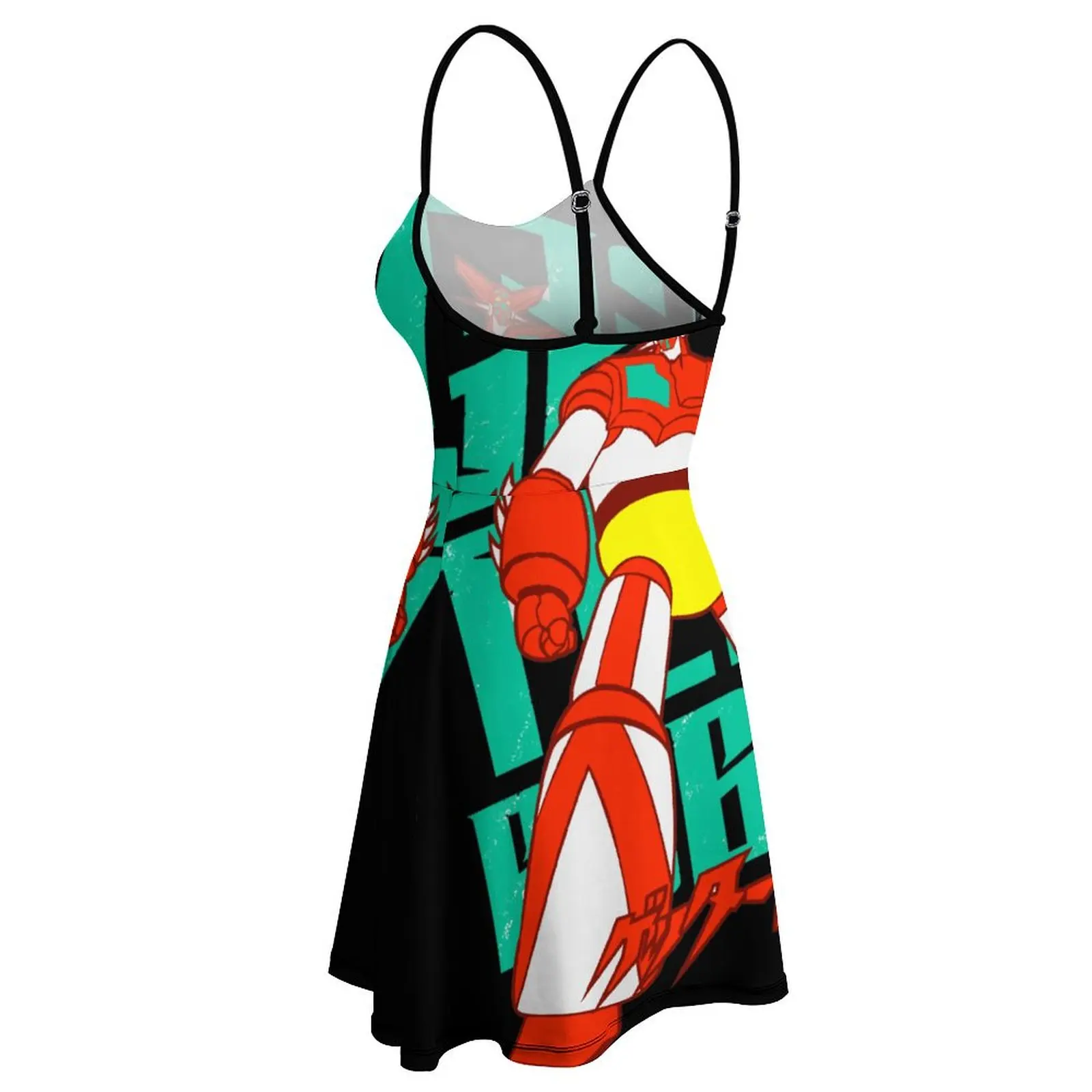 Shin Getter Robo feminino, Vestido de sling sexy, Coquetéis vintage engraçados, Vestidos de roupas femininas, Venda quente, 097