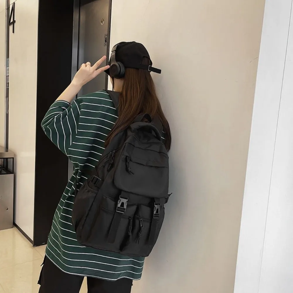 simple-large-capacity-canvas-backpack-harajuku-solid-color-students-school-bag-multi-pocket-nylon-shoulders-bag-gifts