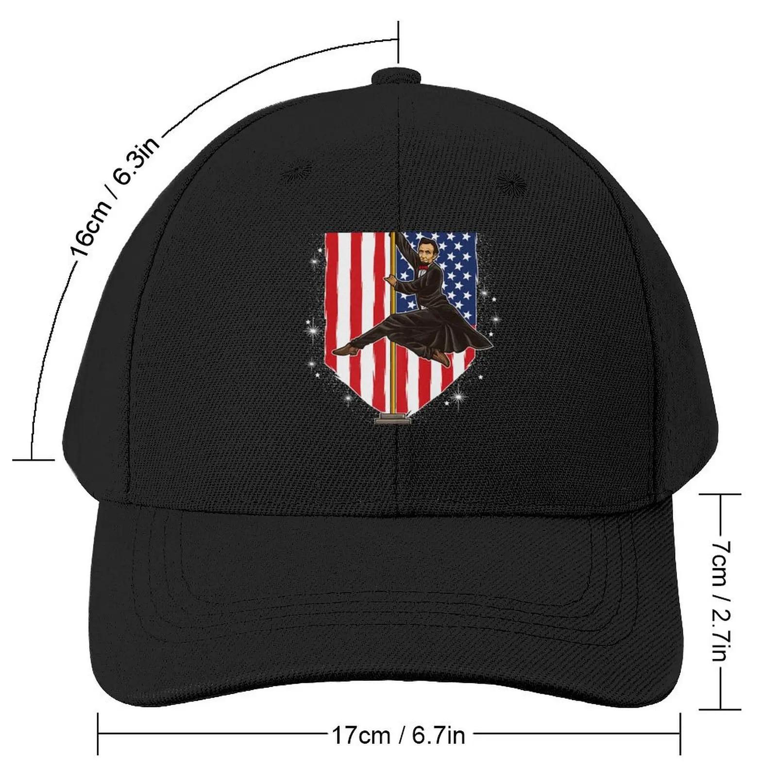 Pole Dance Abraham Lincoln - USA Pole Fitness for America T-Shirt Baseball Cap Golf Uv Protection Solar Hat For Man Women's