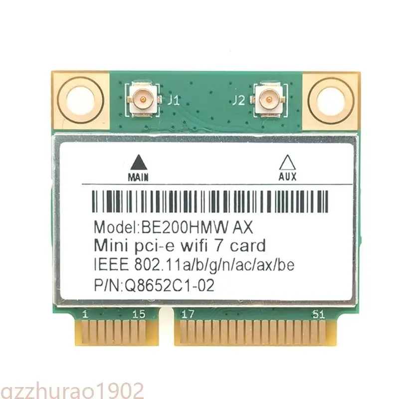 

97QB BE200HMW WiFi7 Wireless Card Fast Speed Networking Adapter 2.4/5/6Ghz for Office and Gaming with MIMO Technology
