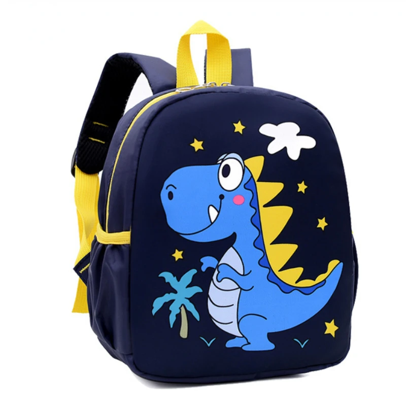 Cartable Garçon Primaire 8-12 Ans Dinosaure Bleu - Sac à Dos École Léger Avec Pendentif