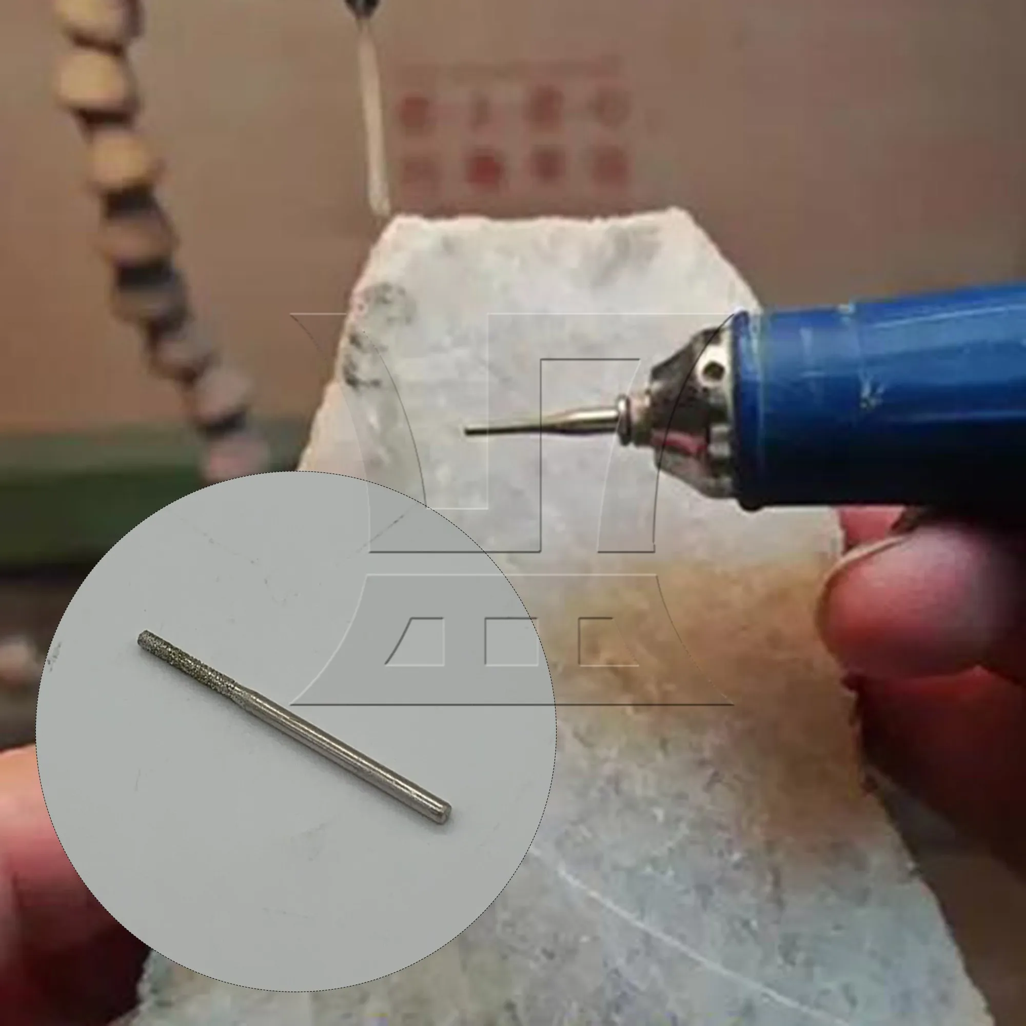 

CNBTR 1 Set Of 50-Piece Diamond Coated Hole Drill Bits For Shell 0.09-Inch Handles