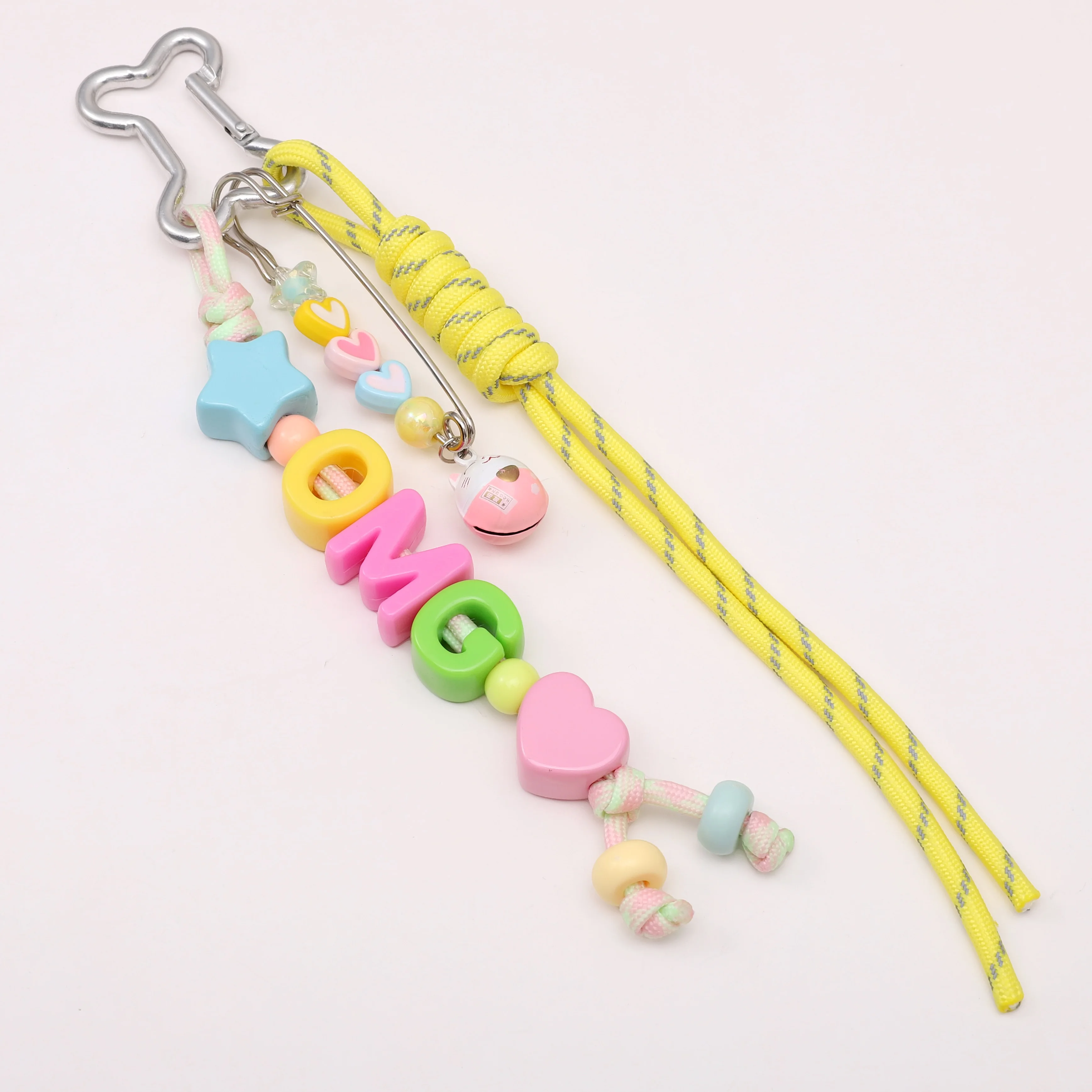 1pc 22mm Acrylic Cream Large Hole Beads Star Flower Heart DIY Craft Charms Bracelets Necklaces Lanyards Making Supplies