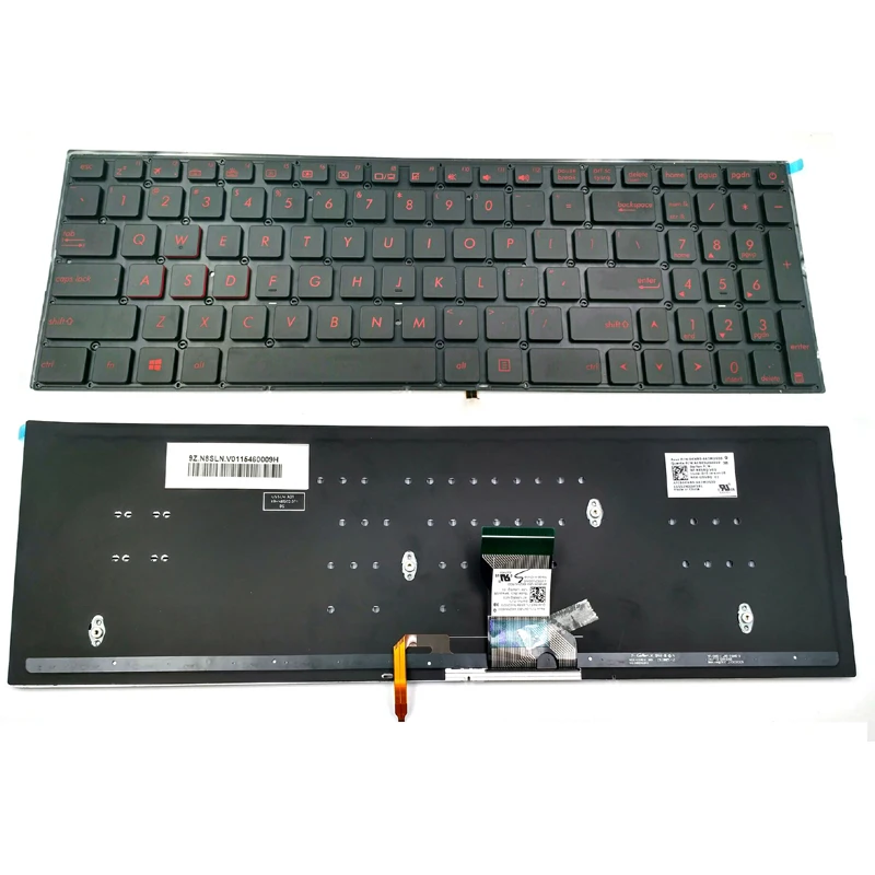 

New For Asus FX502 FX502V FX502VD FX502VD-NB76 FX502VM FX502VM-AS73 Laptop Keyboard US Backlit