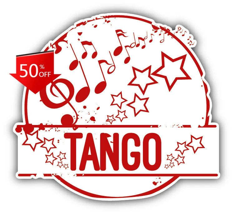 

Tango Dance Music Label Aesthetic Car Laptop Window Bumper Waterproof Vinyl Decal Accessory Cute Retro Cute Cool Retro Funny