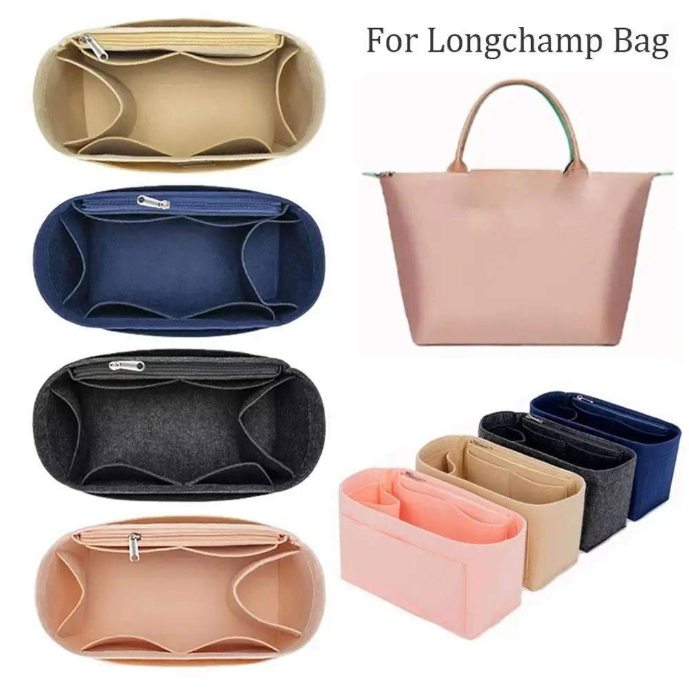 High-quality Felt Handbag Insert Bag Bag Support Storage Purse Liner Portable Organization Internal Bag for For Longchamp