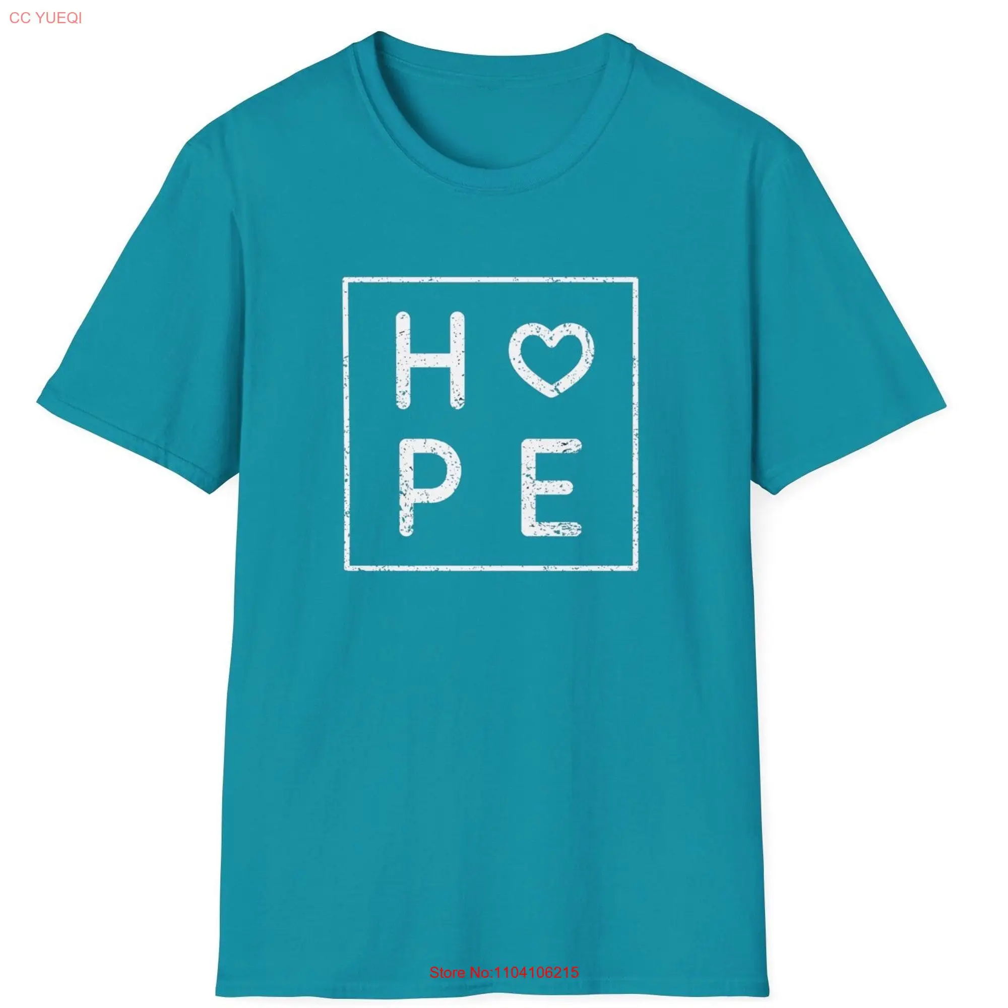 Hope T Shirt Inspirational Mental Health Awareness Uplifting Softstyle long or short sleeves