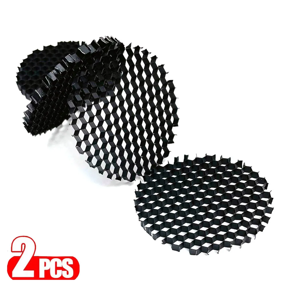 2pcs 25 30 35 40 45 50 55 60 - 100 MM LED Light Shade Hood Downlight Spotlight Round Honeycomb Mesh Cover Black Anti-glare