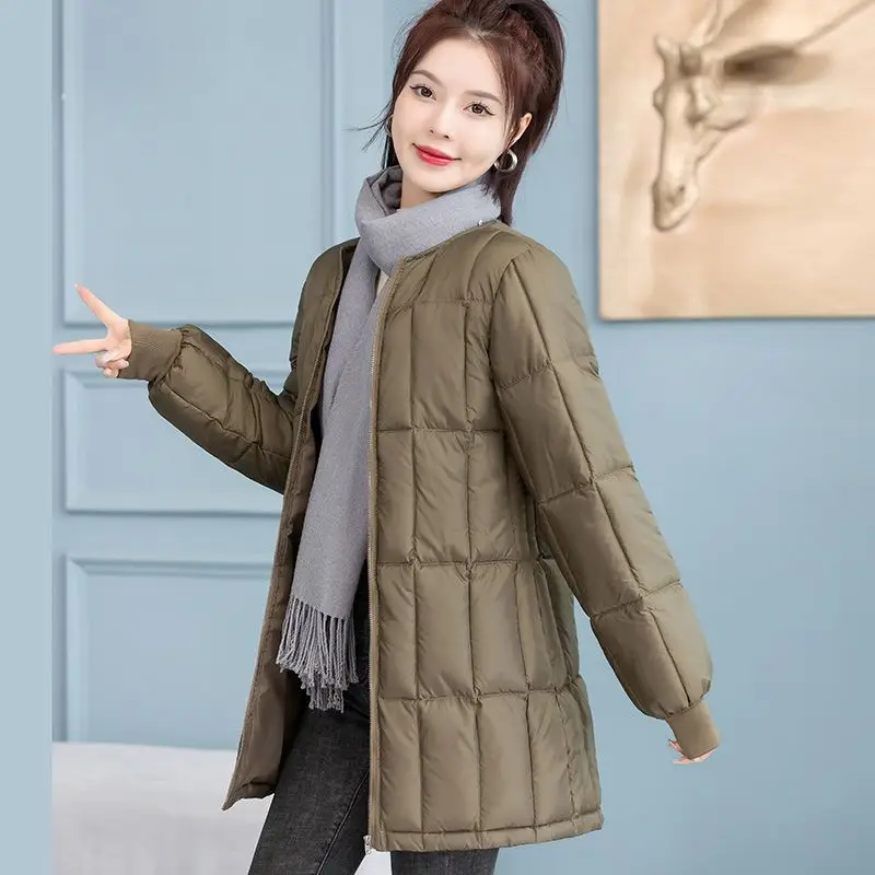 Winter New Women's Down Cotton Jacket Commuter Hoodie Detachable Warm Parkas