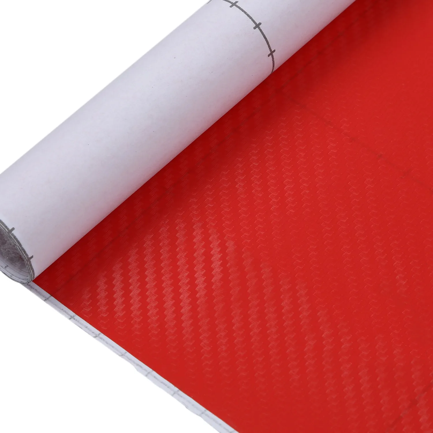 ADP-DIY 30x127 3D Koolstofvezel Decal Vinyl Film Wrap Roll Zelfklevende Auto Sticker Vel Rood