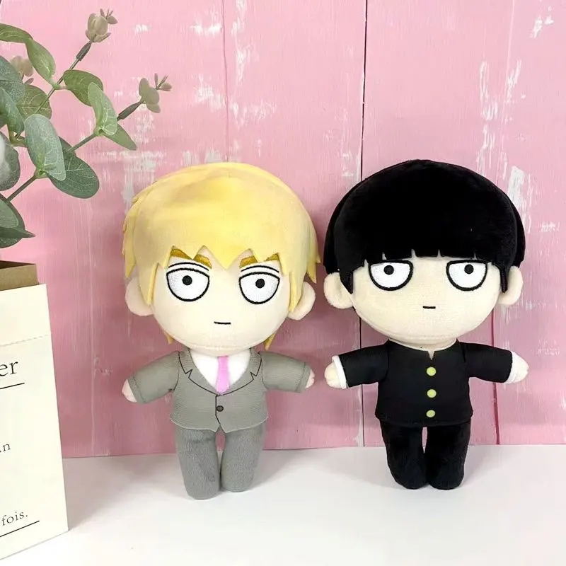 20cm Mob Psycho 100  Plush Toys Anime Mob Psycho Stuffed Dolls Collectible Pillow Reigen Arataka Peripherials Toy Birthday Gifts