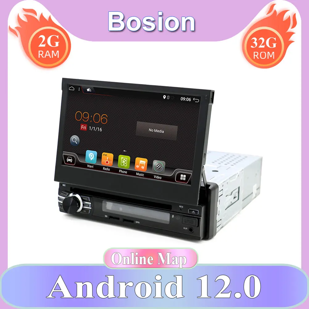 GPS Navigation Autoradio Car Stereo Audio Car Multimedia Player Android 12 DVD Player BT AUX Wifi Camera SWC PC DAB 2+32G