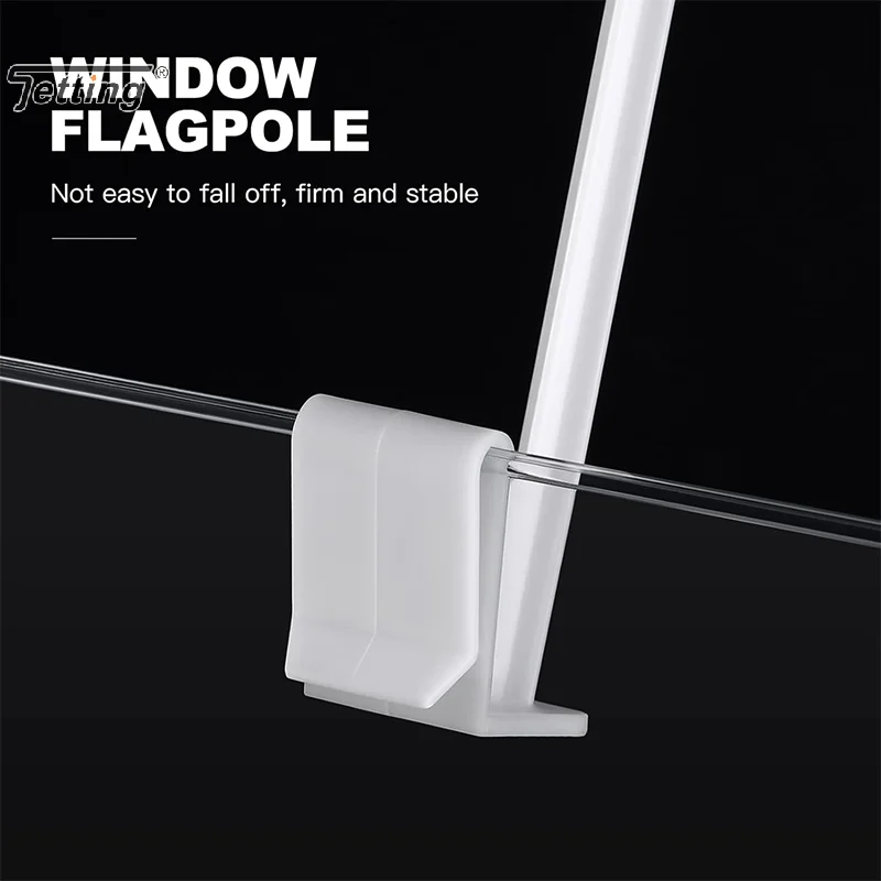 10Pcs Flag Holder Car Window Flagpole Clip-on Nation Support Poles Car Fix Flagpole Vehicle Flag Support Car Parade Flagpole