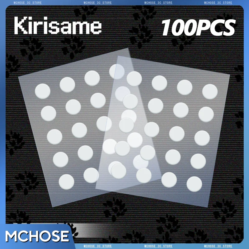 Kirisame Universal Mouse Skates PTFE Material Dot 100PCS Replacement Feet For Gaming Mouse With Alcohol Pads Glue Remover Wipes
